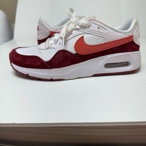 Nike White and Red Athletic Shoes